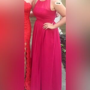 Calvin Klein Red Sleeveless Maxi Dress
